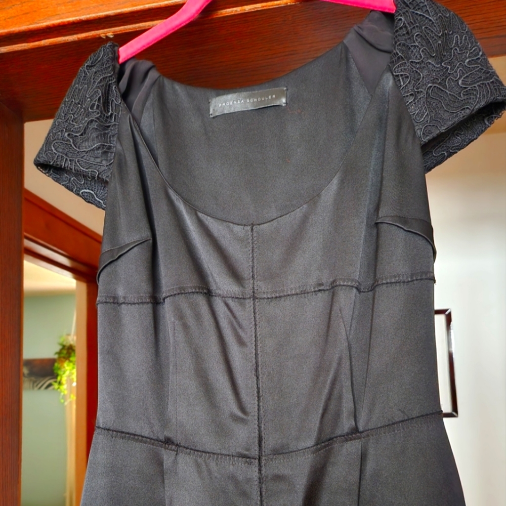 Proenza Schouler black silk dress size 4